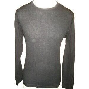 Mens Athletex Black Cotton Blend Base Layer Shirt sz Med